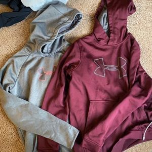 2 comfy hooded sweatshirts